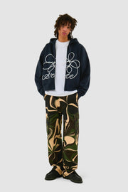 Arte Antwerp - Flower Logo Zip Hoodie - Navy - Pulls et Sweats - AW24 - 140J