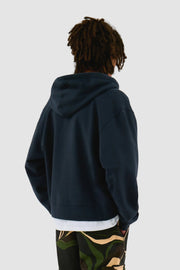 Arte Antwerp - Flower Logo Zip Hoodie - Navy - Pulls et Sweats - AW24 - 140J