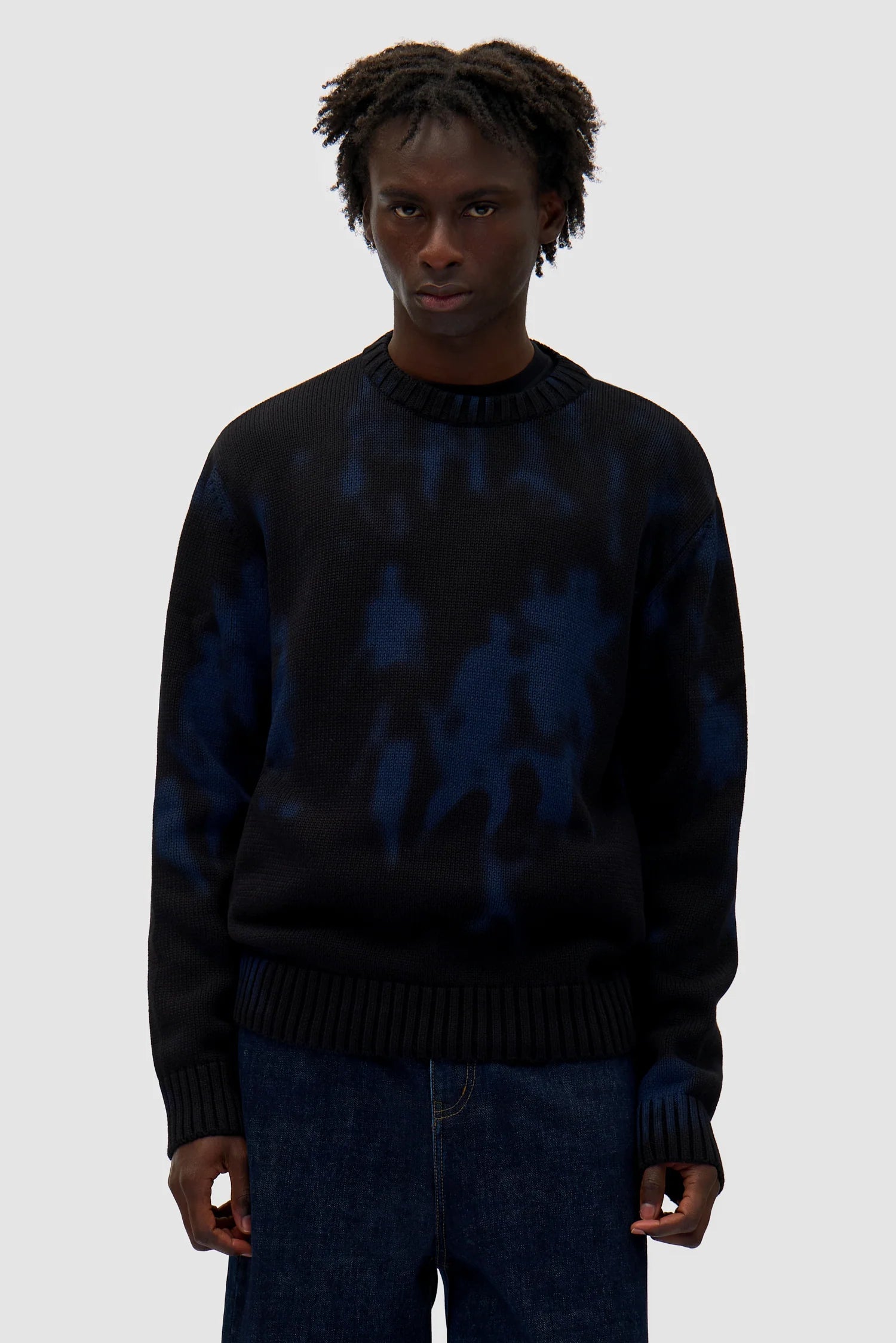 Arte Antwerp - People Knit Sweater - Black/Navy - Pulls et Sweats - SS25 - 090K
