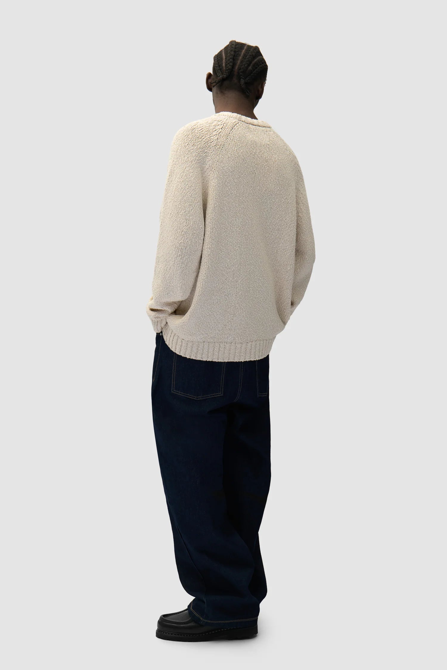 Arte Antwerp - Pixel Front Knit - Cream - Pulls et Sweats - AW25-226K-S-CREAM