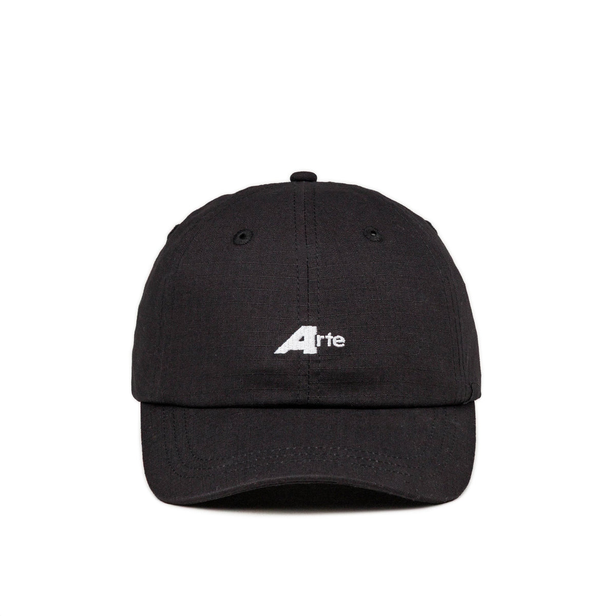 Arte Antwerp Cap Ripstop Big A schwarz – Packshot Vorderseite