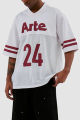 Arte Antwerp - Shaquille Shirt - Rouge/Blanc-T-shirt-SS24-147T