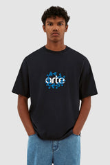 Arte Antwerp - Teo Arte Front T-shirt - Bleu Marine-T-shirt-SS24-017T