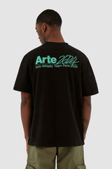 Arte Antwerp - Teo Back SS24 T-shirt - Black-T-shirt-SS24-023T