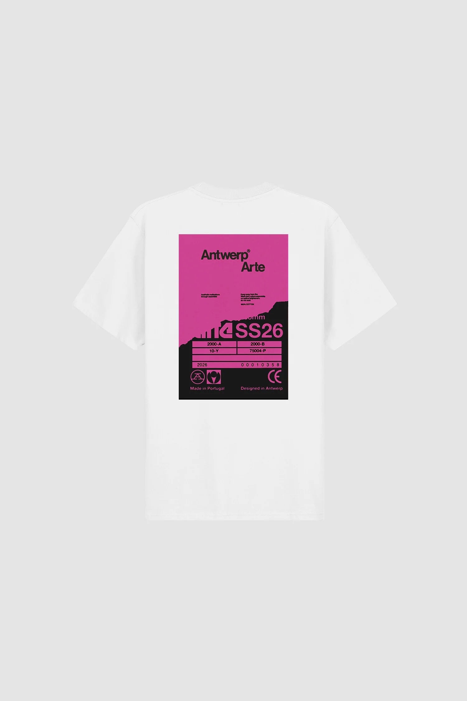 Arte Antwerp – Back Poster T-shirt White - T-shirts - SS26-099T