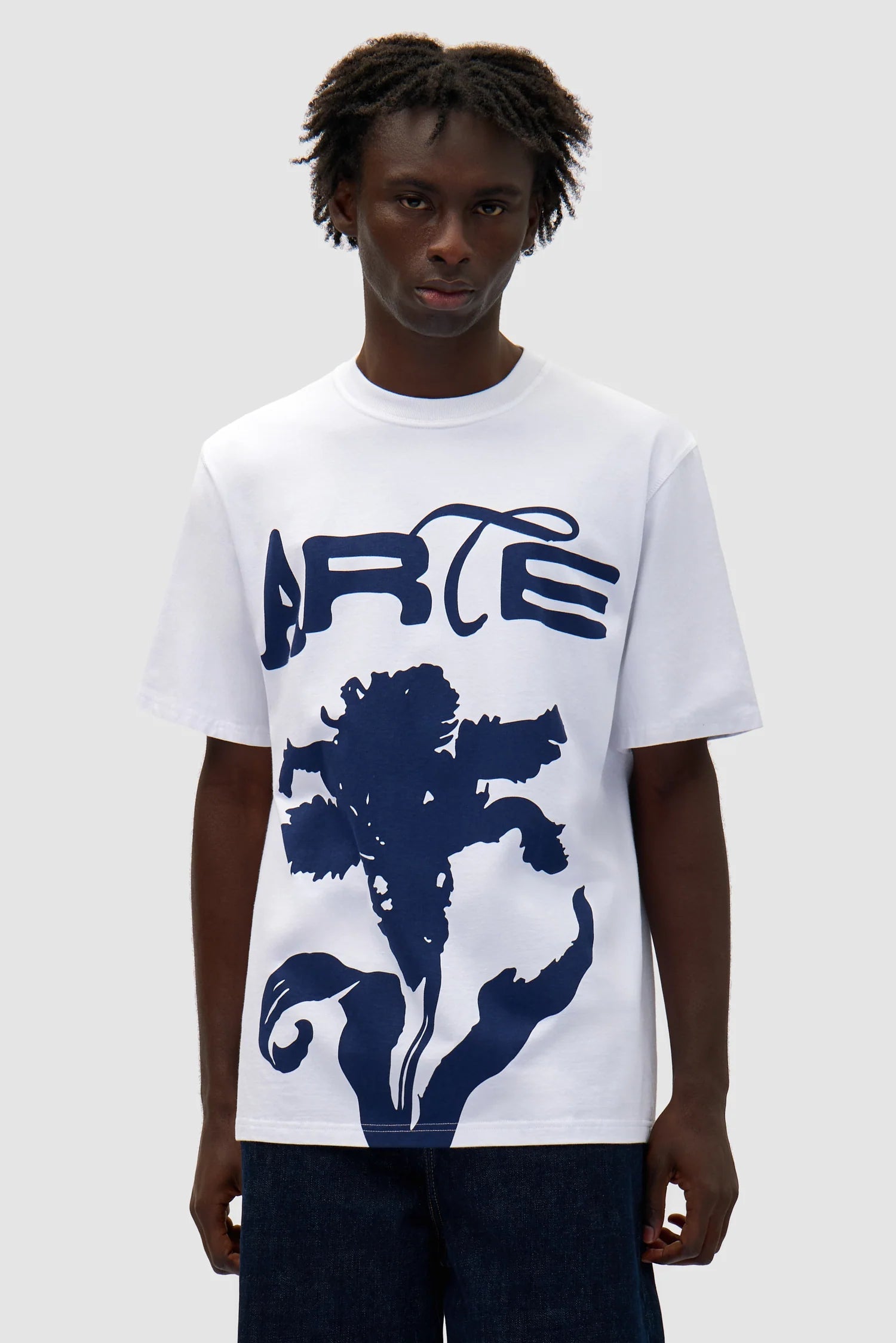 Arte Antwerp - Big Flower T-shirt - White - T-shirts - SS25 - 115T