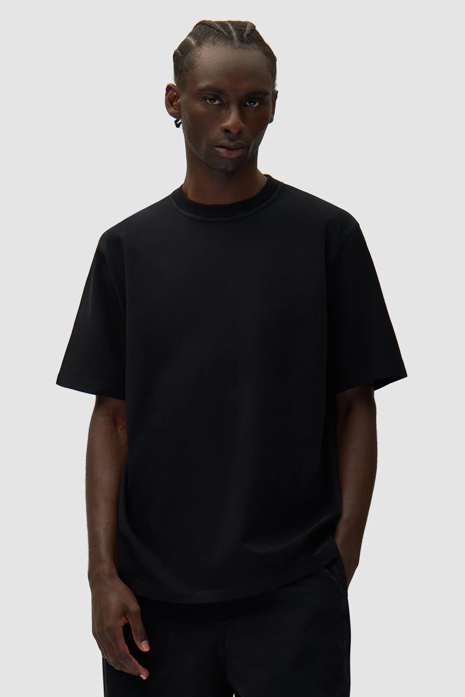 Arte Antwerp - Diels Stitch T-shirt - Black - T-shirts - AW25 - 094T - S - BLACK