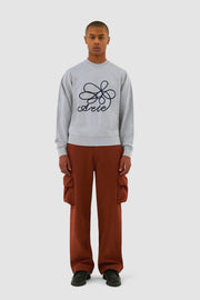 Arte Antwerp - Flower Logo Crewneck - Grey - T - shirts - AW124 - 130C