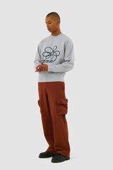 Arte Antwerp - Flower Logo Crewneck - Grey - T - shirts - AW124 - 130C