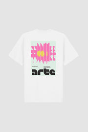 Arte Antwerp - Flower Poster T - shirt - White - T - shirts - AW24 - 121T