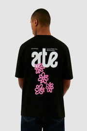 Arte Antwerp - Flowers Back T - shirt - Black - T - shirts - AW24 - 115T