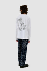 Arte Antwerp - Flowers Longsleeve - White - T - shirts - AW24 - 141LS