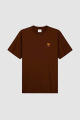 Arte Antwerp - Heart Logo T - shirt - Brown - T - shirts - AW24 - 111T