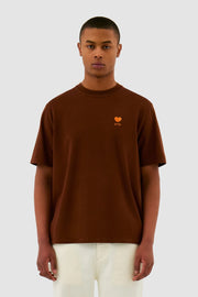 Arte Antwerp - Heart Logo T - shirt - Brown - T - shirts - AW24 - 111T