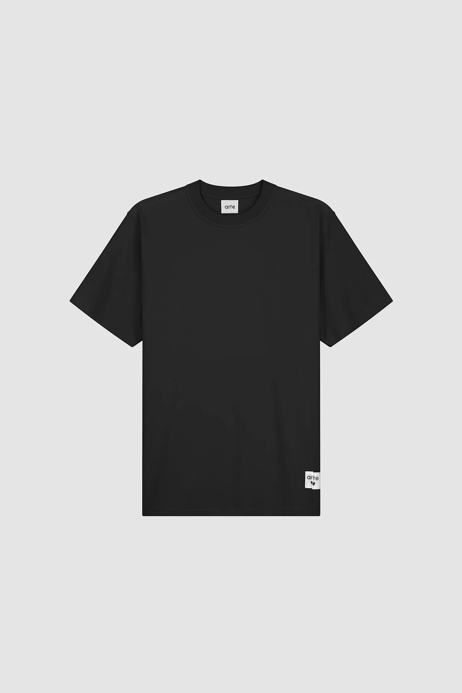 Arte Antwerp – Reversible label T-shirt Black - T-shirts - SS26-190T