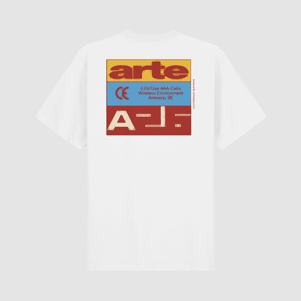 Arte Antwerp - Tricolor Serial T-shirt - White-T-shirt-AW26-128T-100