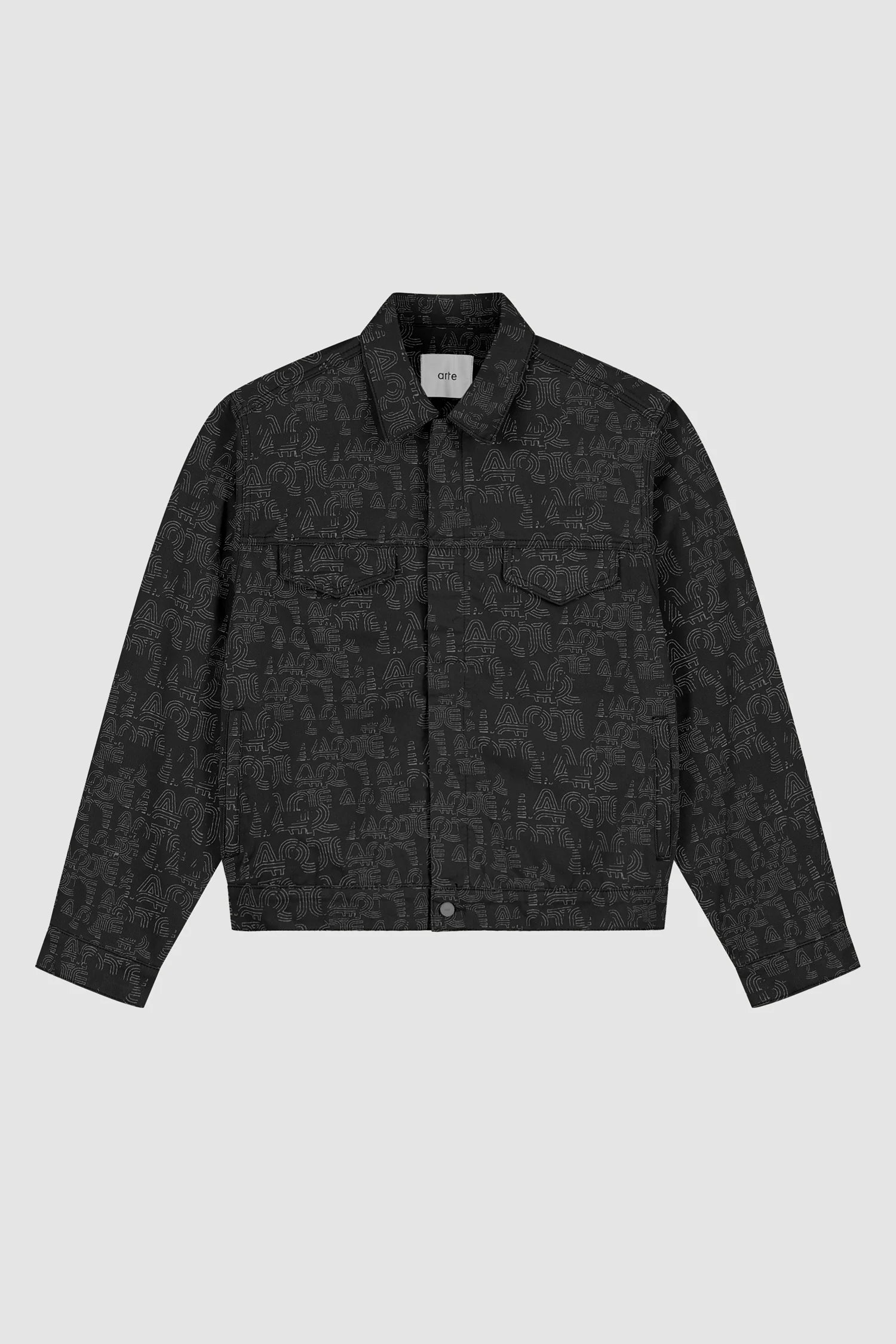 Arte Antwerp - Allover Arte Jacket - Black - Vestes et Manteaux - AW25-189J-M-BLACK