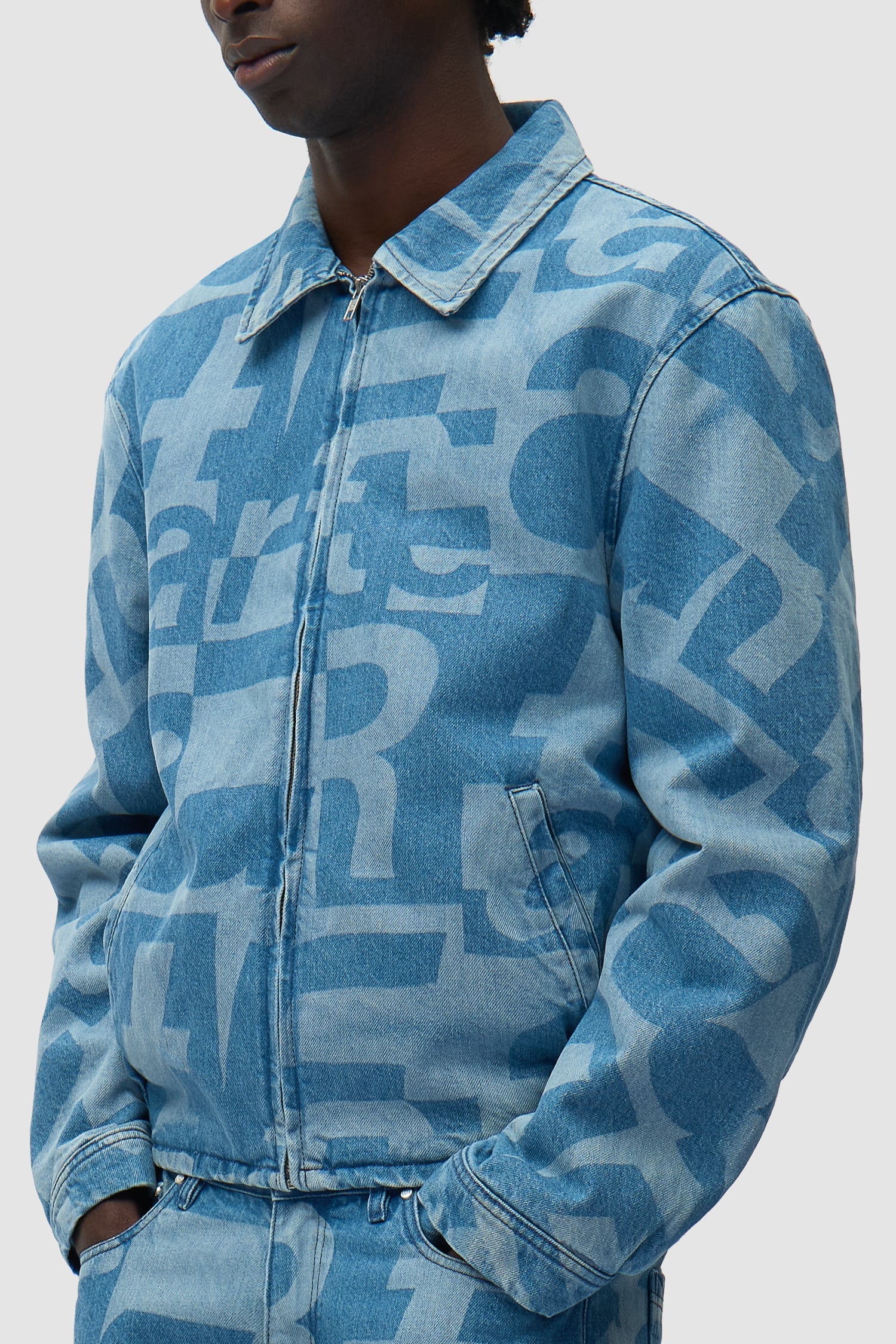 Arte Antwerp – Denim Allover Jacket Raw Denim - Vestes et Manteaux - SS26-228J