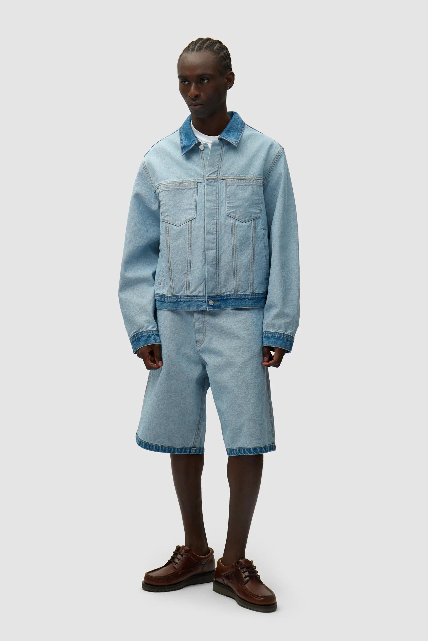 Arte Antwerp – Denim Inside/Out Jacket Denim Bleach - Vestes et Manteaux - SS26-236J