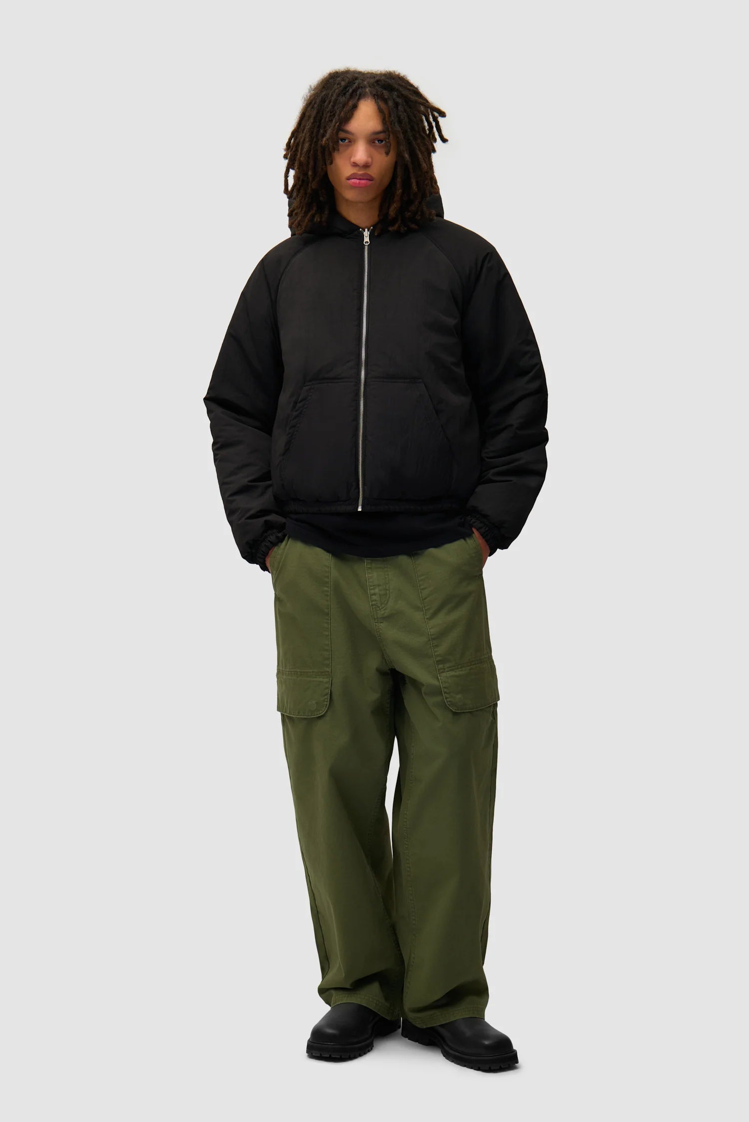 Arte Antwerp - Nylon Reversible Jacket - Black - Vestes et Manteaux - AW25-250J-M-BLACK