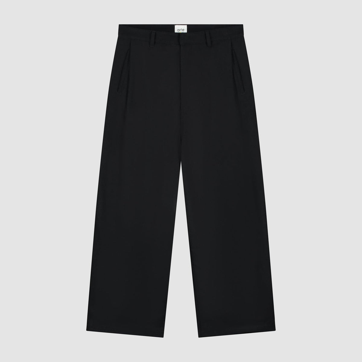 Arte Antwerp Pantalon Wool Pleated Gallery noir – packshot de face