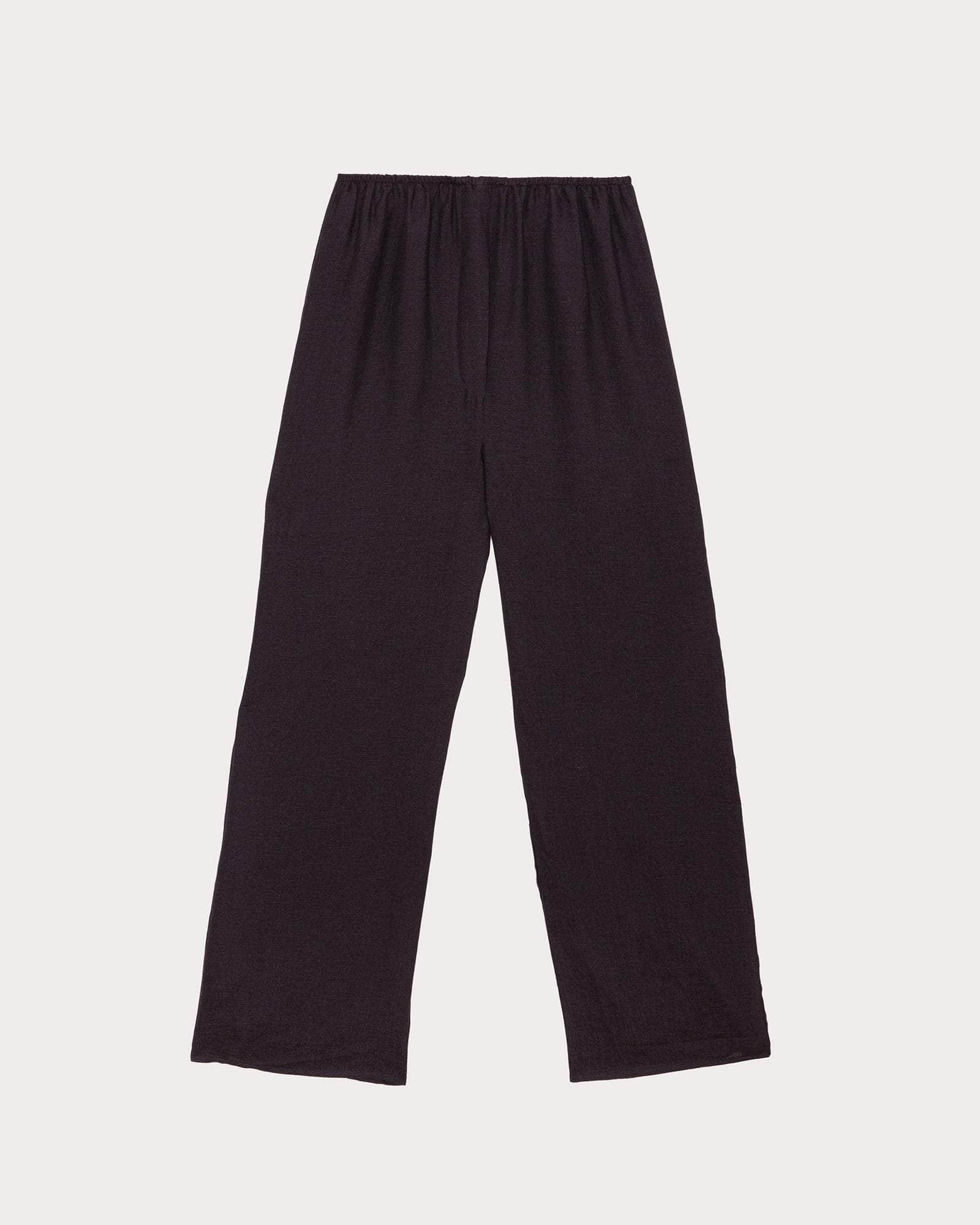 Baserange - Pantalon Stoa noir - Lin fin - Jupes et Pantalons - TRDO-SL-000