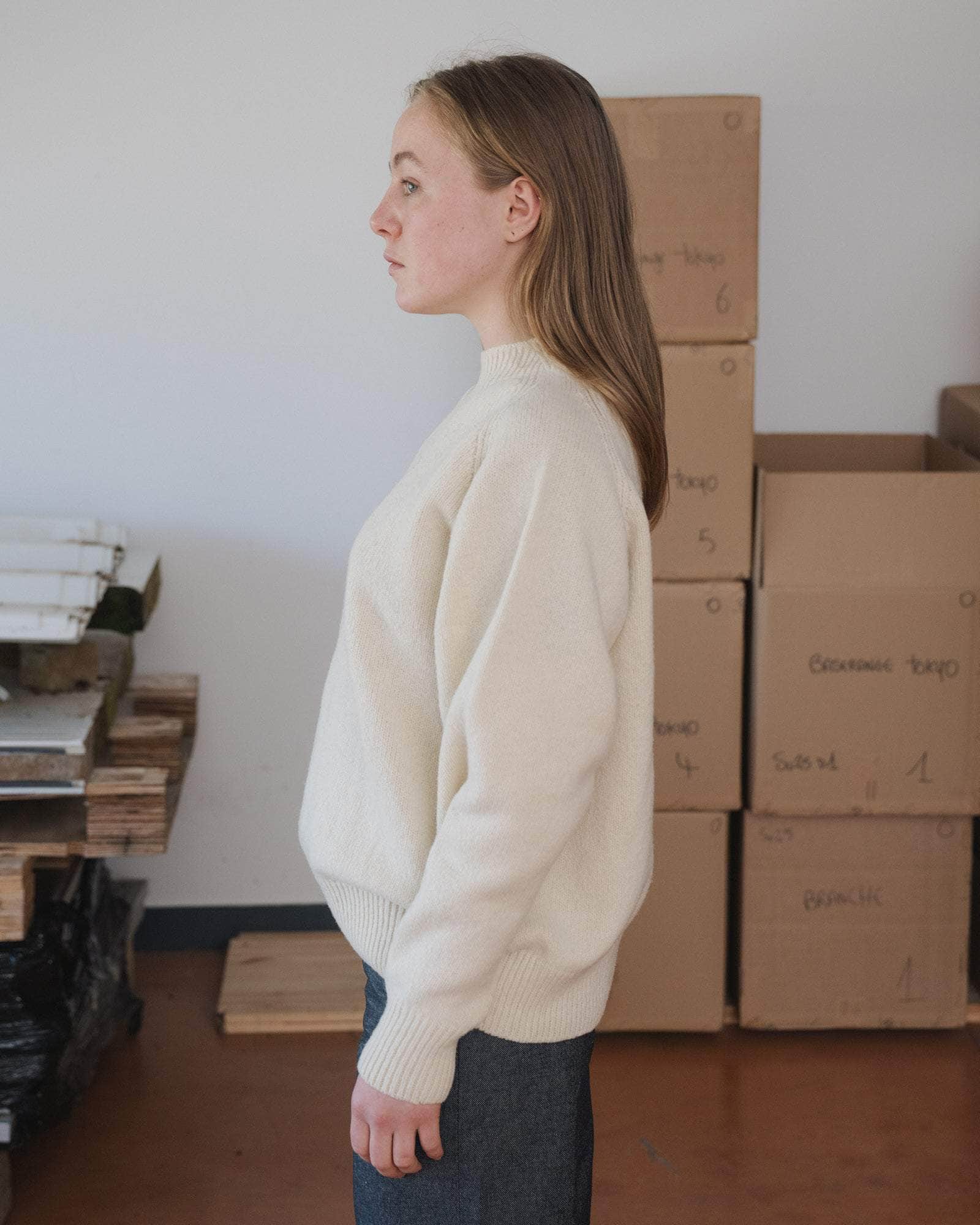 Baserange - Soar Sweater - Chaume Sand - Pulls et Sweats - PUSOS-MW-WI25