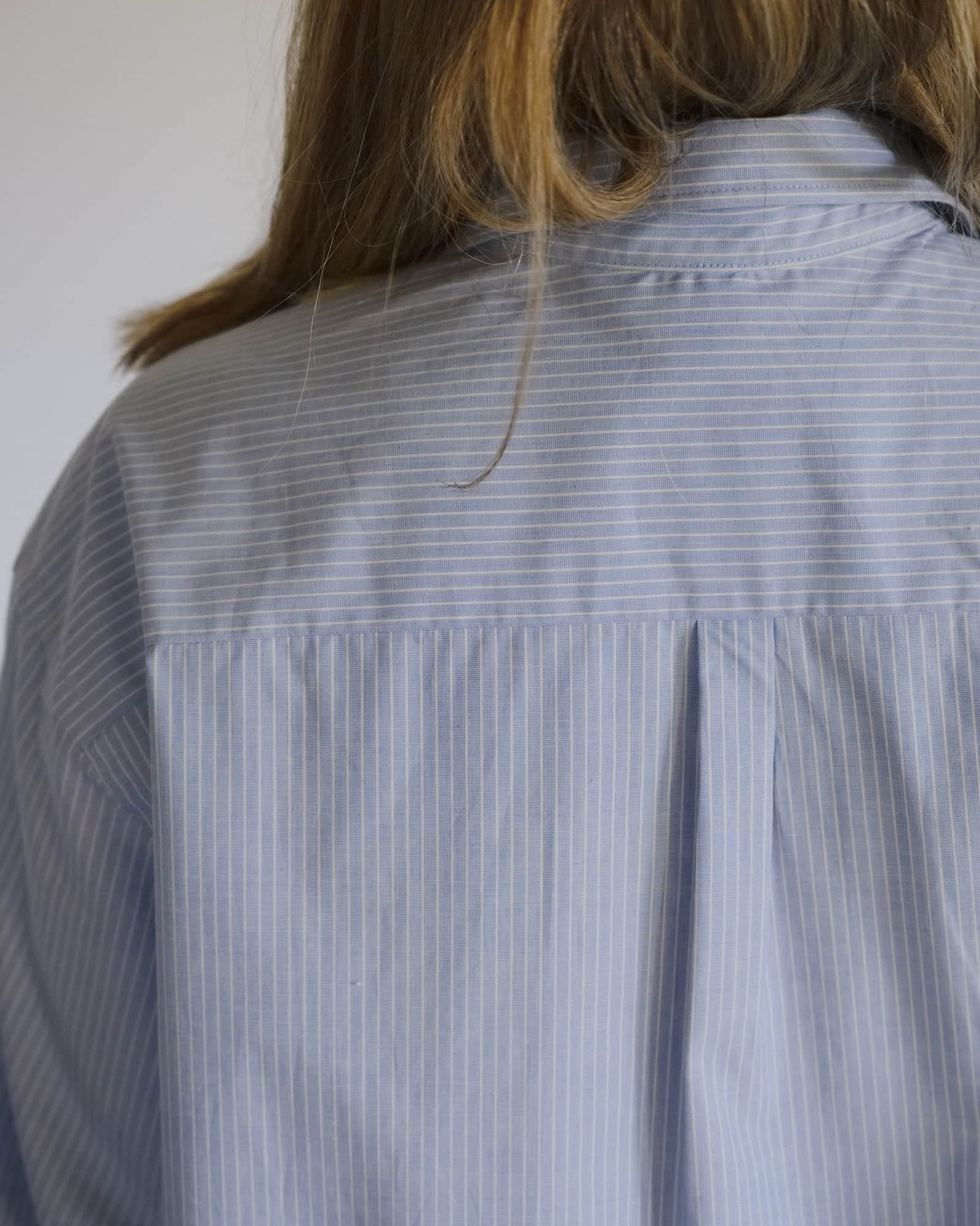 Baserange - Chemise Keep bleue rayée - Popeline de coton biologique - Tops - TSKE-PO-SU26