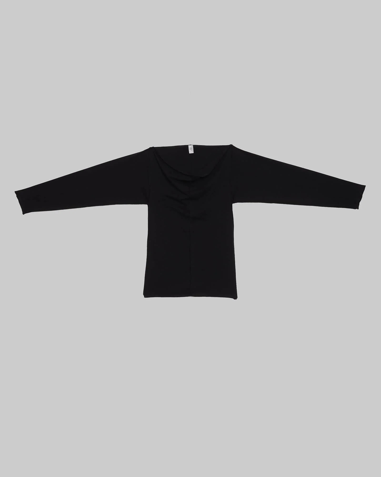 Baserange - Daffa Long Sleeve Tee - Black - Tops - TTDFL-GEC-WI25