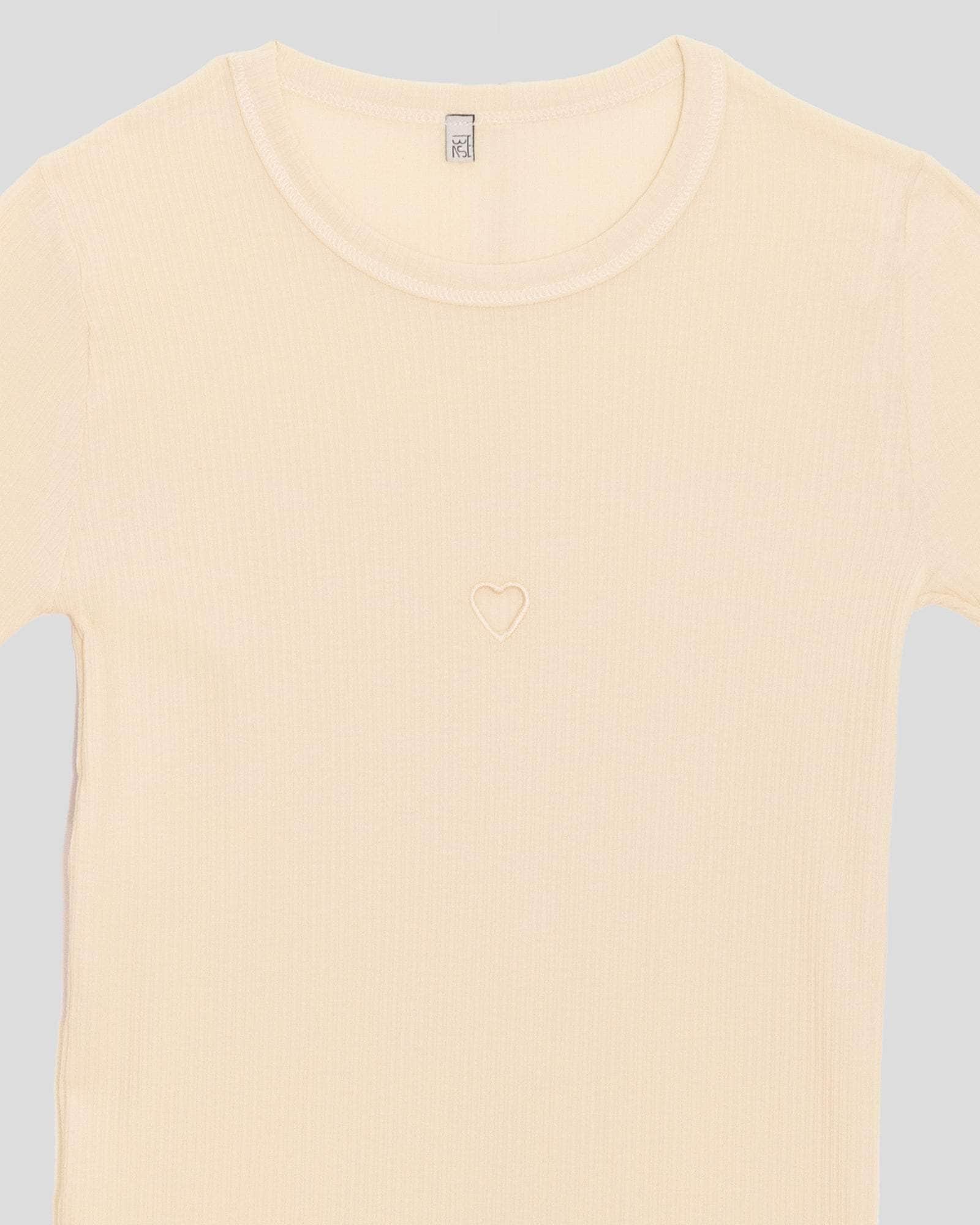 Baserange - Heart Long Sleeve Tee - Undyed - Tops - TOHLS-RB-000