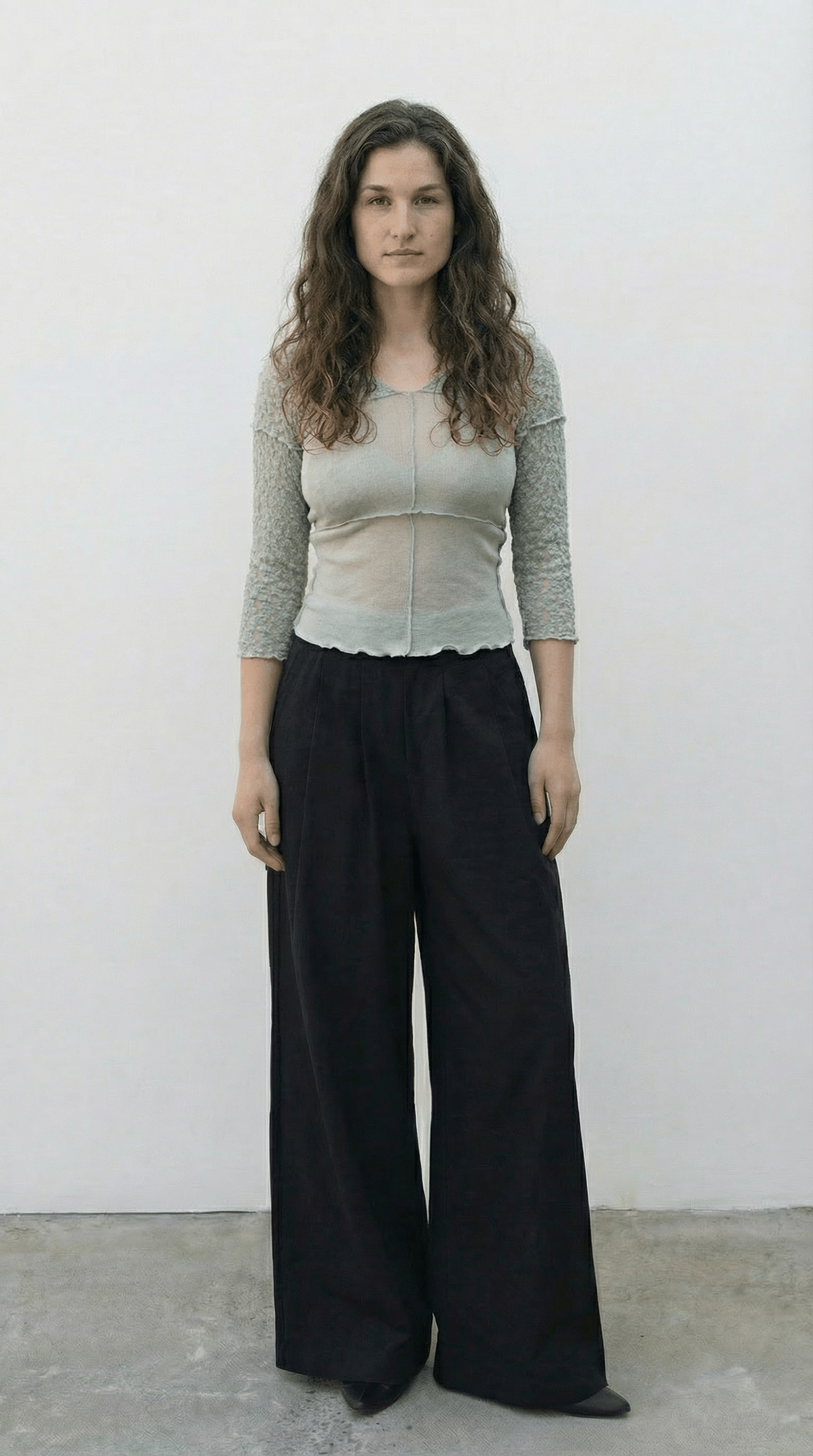 Baserange - Nehru Long Sleeve Tee - Conta Green - Tops - TTNLS-LA-WI25