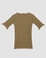 Baserange - T - Shirt Omato 3/4 - Coton Biologique Côtelé - Tops - TTO3 - RB - SU24