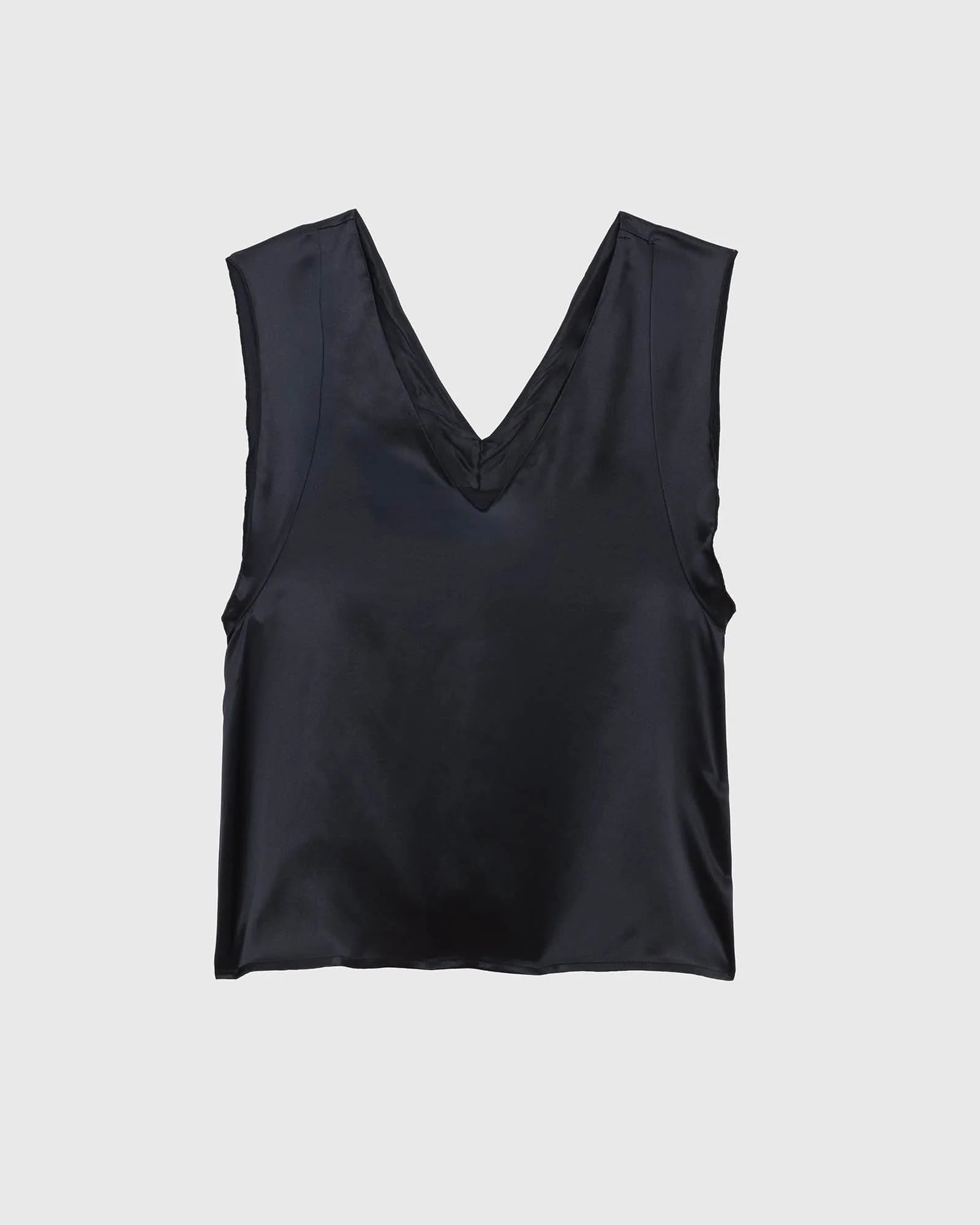 Baserange - Top Kin Noir - Satin de Soie - Tops - TSKI-SS-SU26