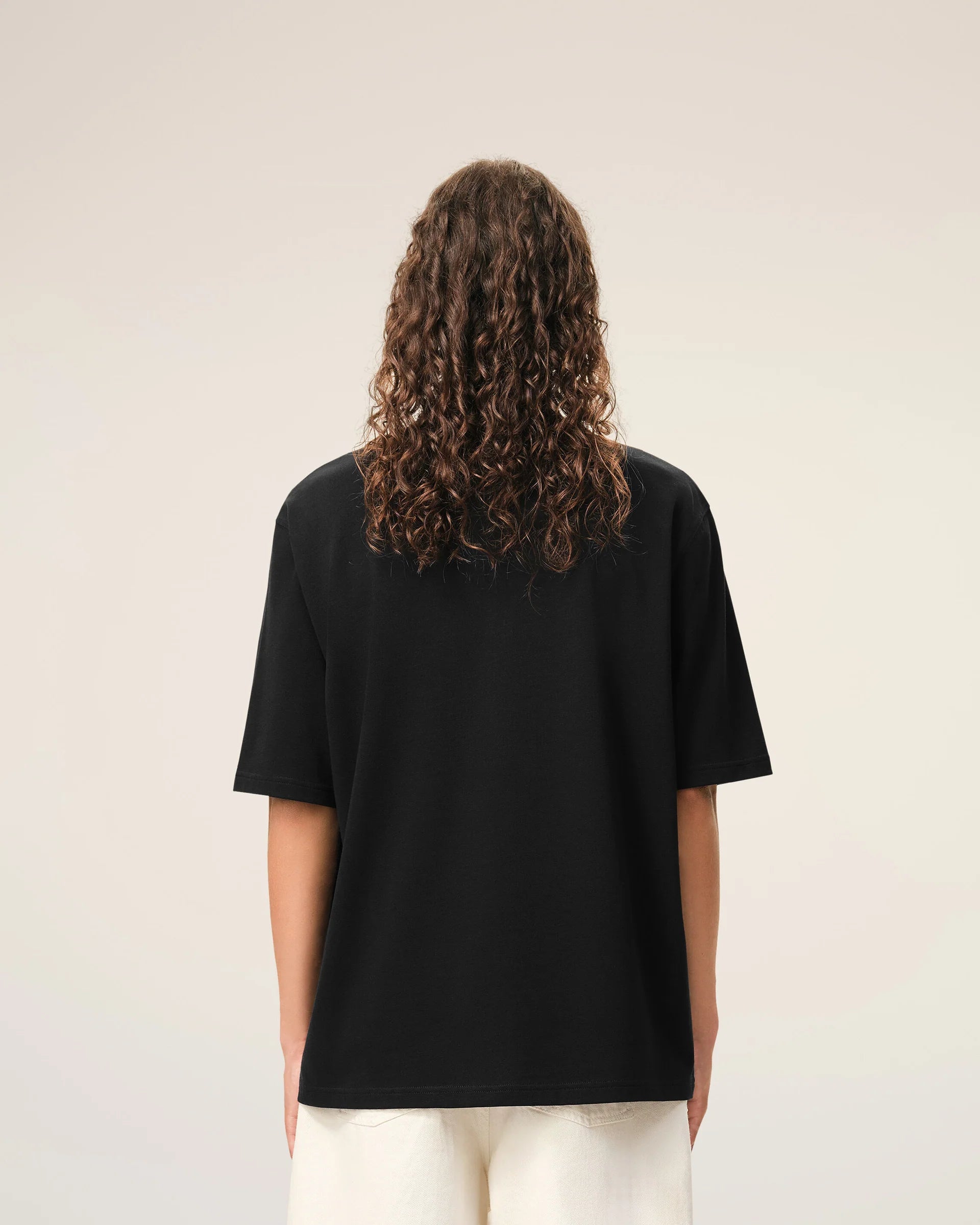 Ami Paris - T-shirt épais boxy avec Ami de coeur embossé - Noir