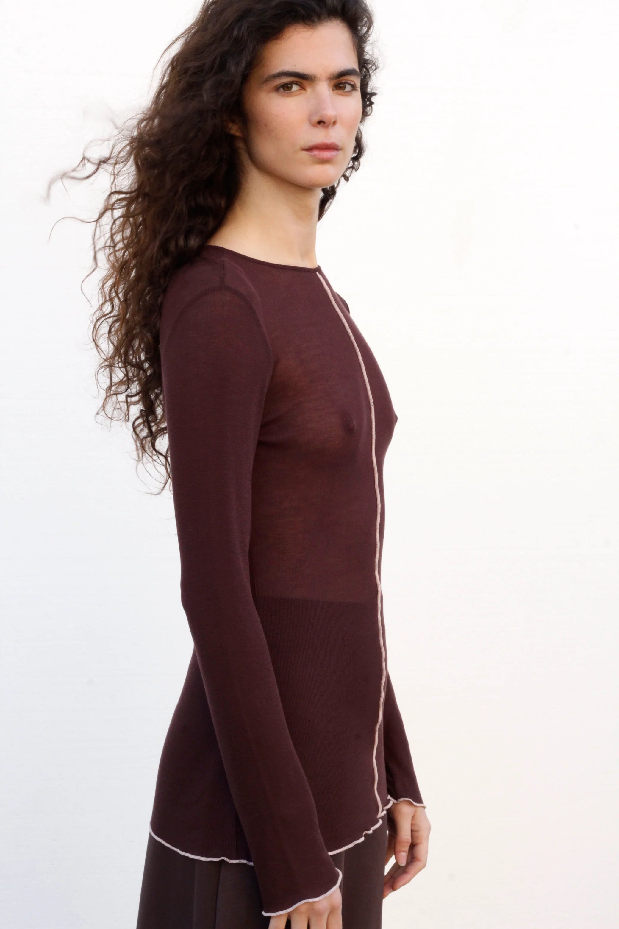 Blacktogrey - Horizon Top - Wine - Tops - BTG-738