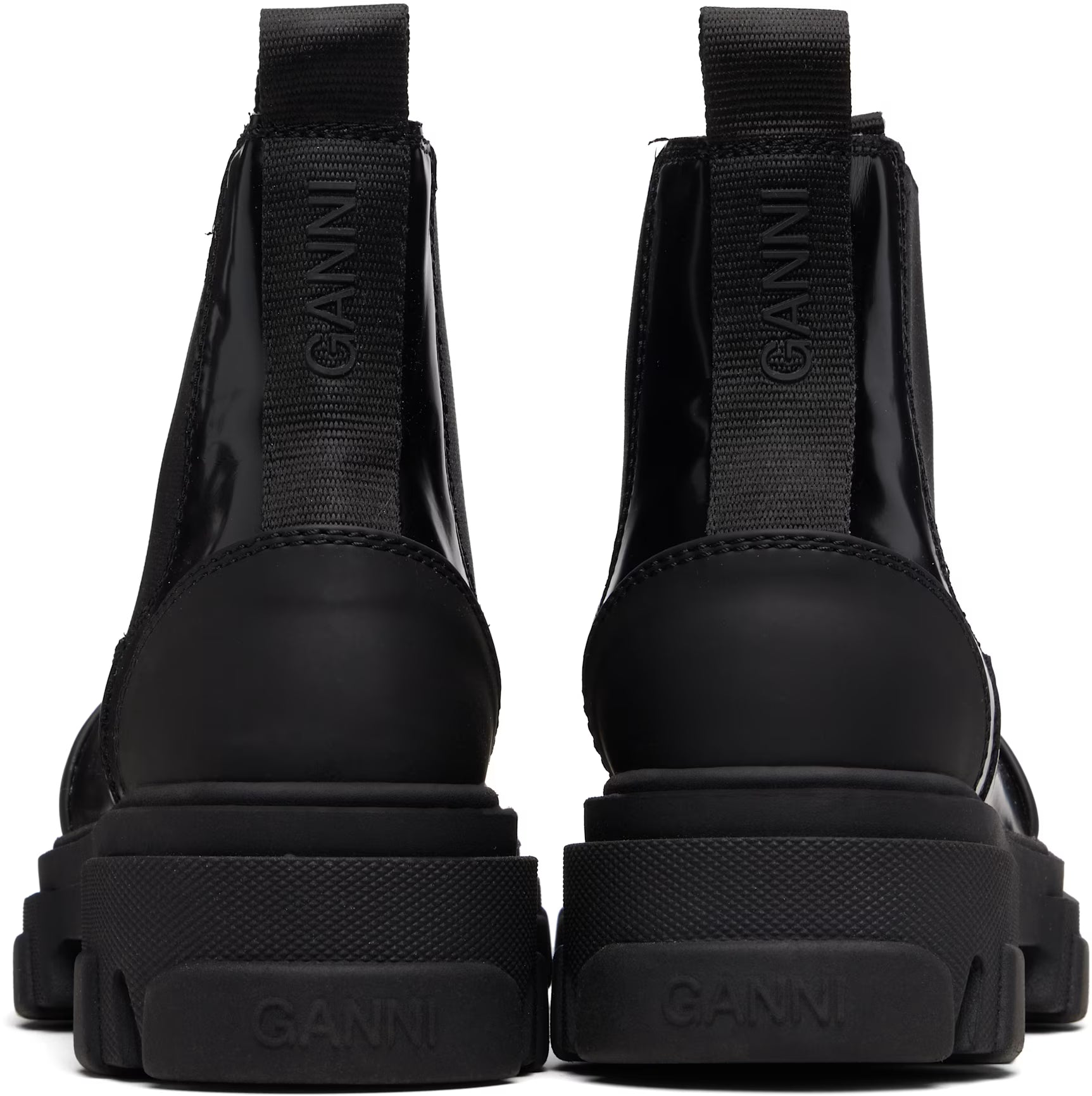 Ganni – Cleated Low Chelsea Boot Box Oleatex – Black