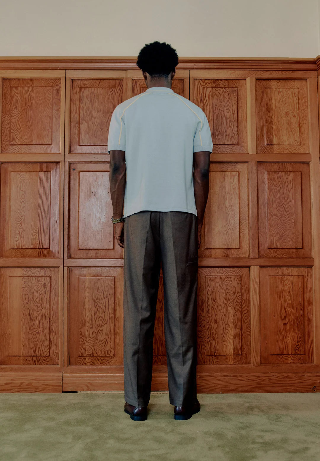 House Of Sunny - VOL27104 Button Down Knitted Polo - Sky Blue
