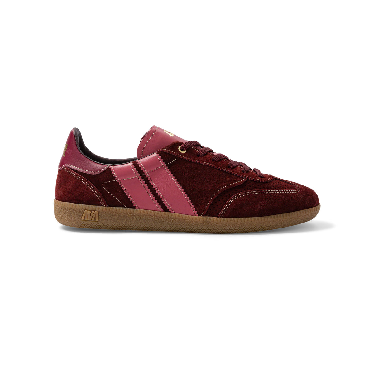 Caval – Baskets Pulse – Burgundy Crush, vue de profil, chaussure droite