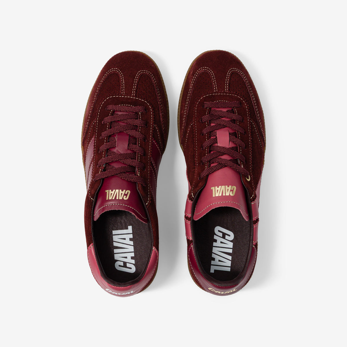 Caval – Baskets Pulse – Burgundy Crush, vue de dessus