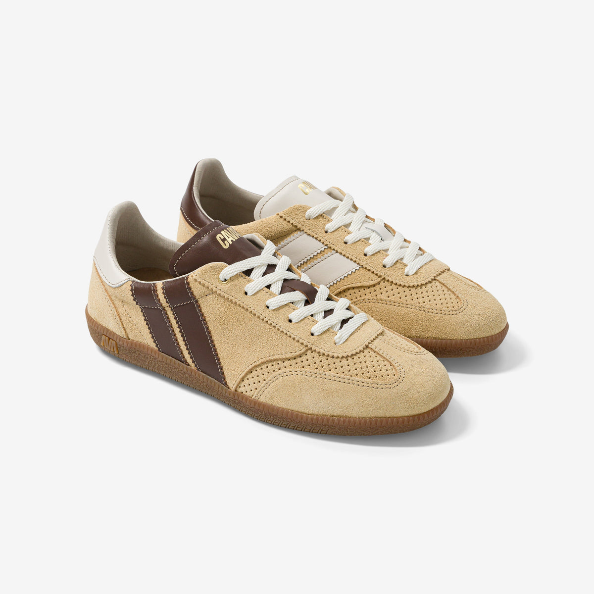Caval – Baskets Pulse – Mocha Dune, paire vue de trois quarts