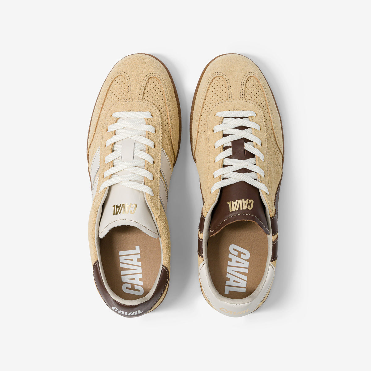 Caval – Baskets Pulse – Mocha Dune, vue de dessus