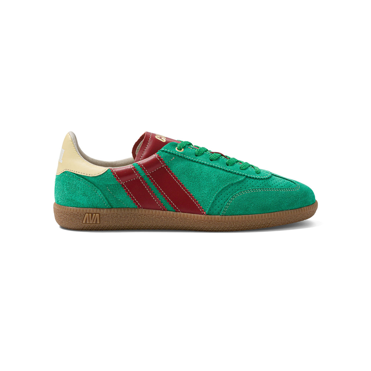 Caval – Baskets Pulse – Pine Berry, vue de profil, chaussure droite