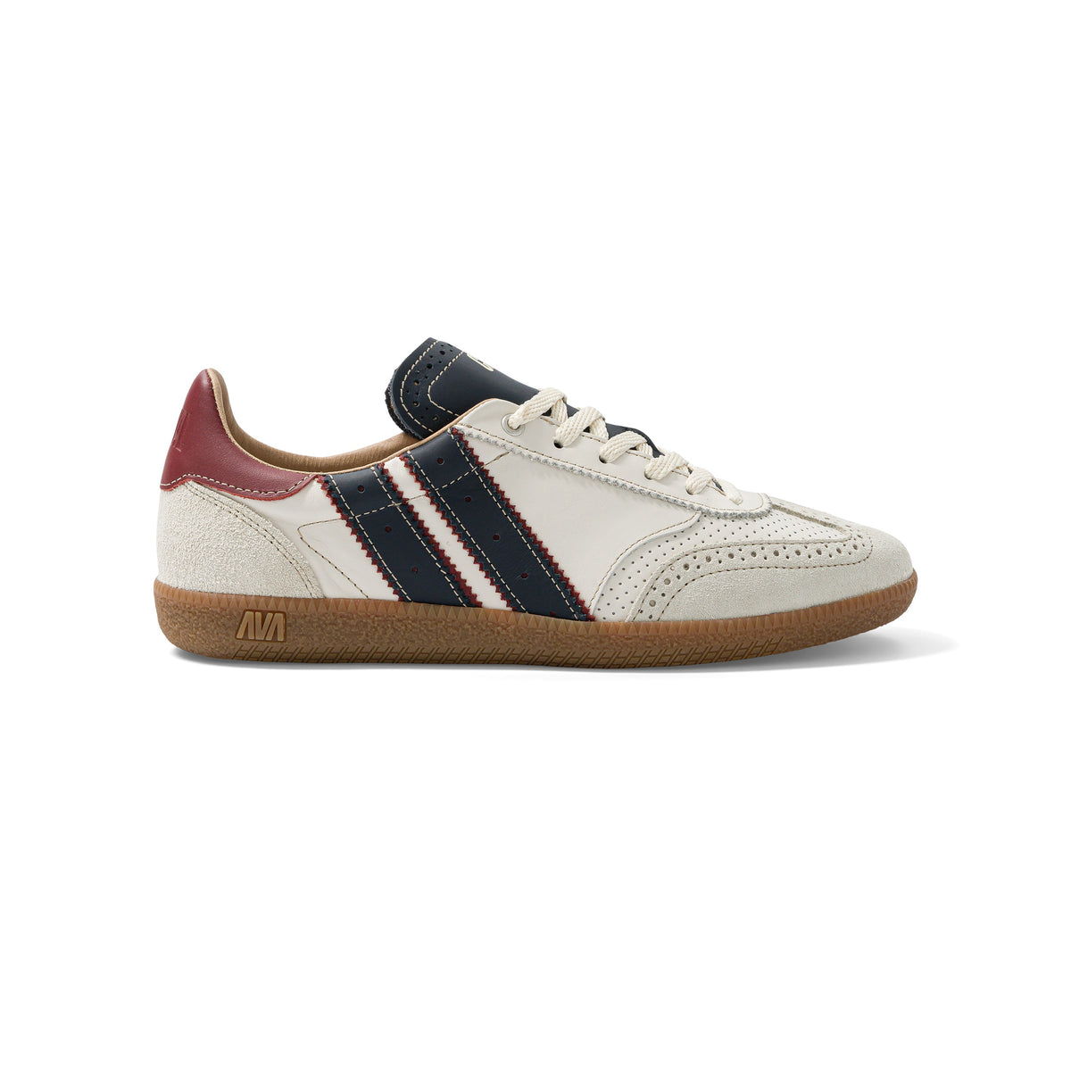 Caval – Baskets Pulse – White Crocket, vue de profil, chaussure droite