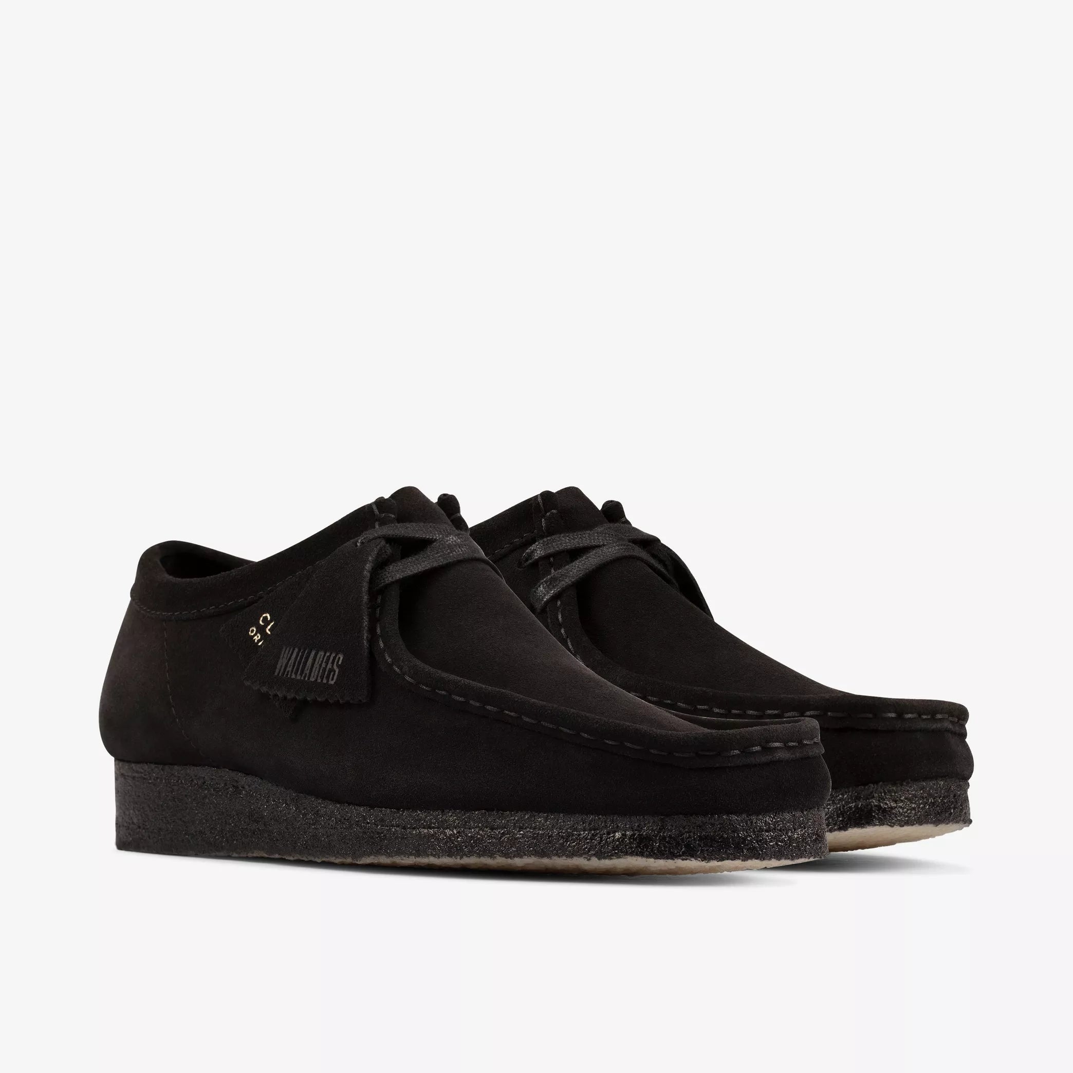 Clarks - Wallabee - Black Suede - Chaussures - 26155519