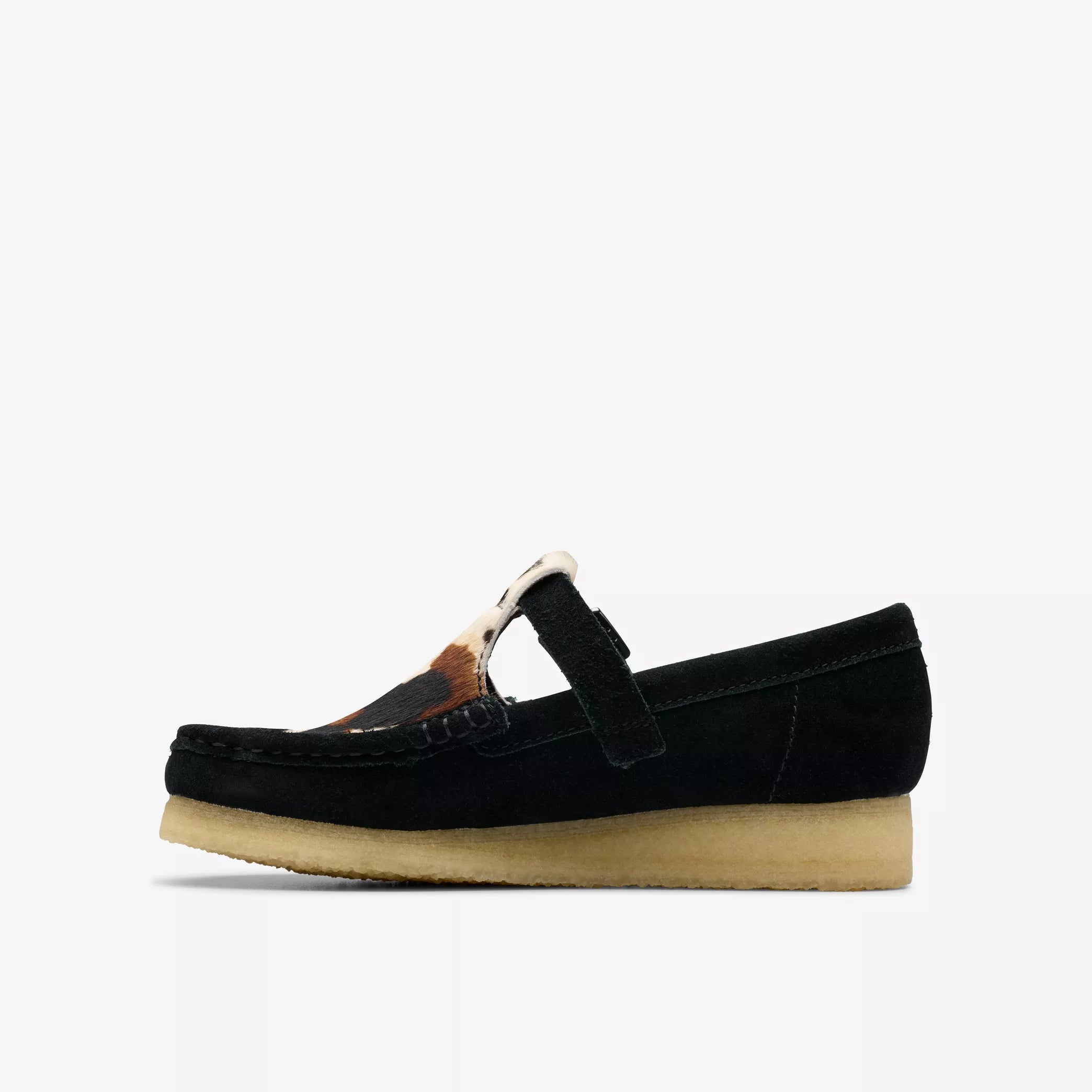 Clarks Woman - Wallabee T Bar - Black Interest - Chaussures - 26180686