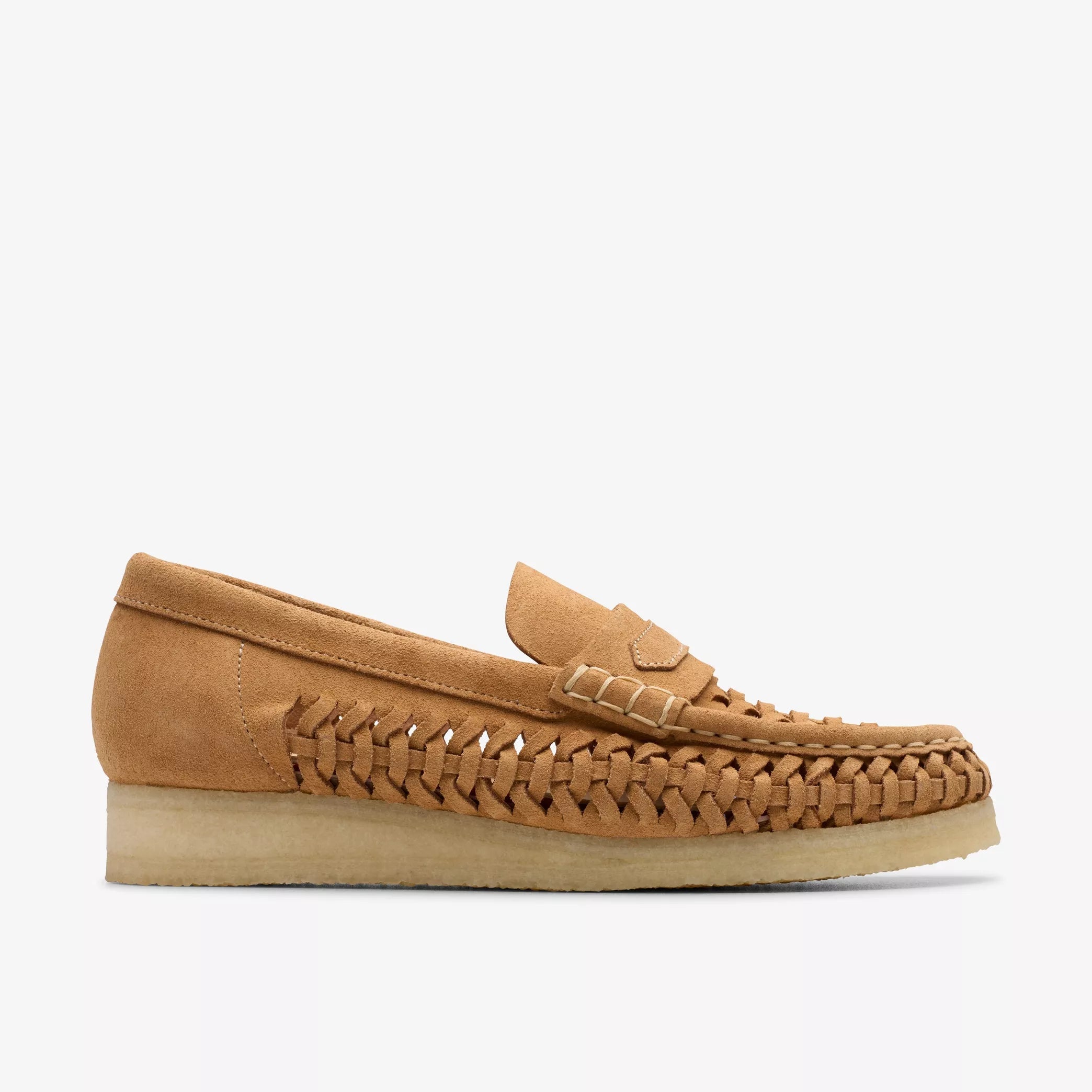 Clarks Woman - WB Loafer Weave - Tan Suede - Chaussures - 26180623