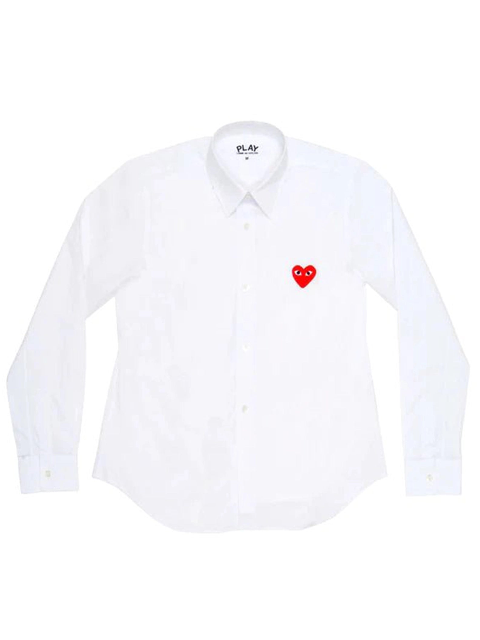 Comme Des Garçons Play - Shirt White/ Red Heart Logo AZ-B002-Chemises-P1B002