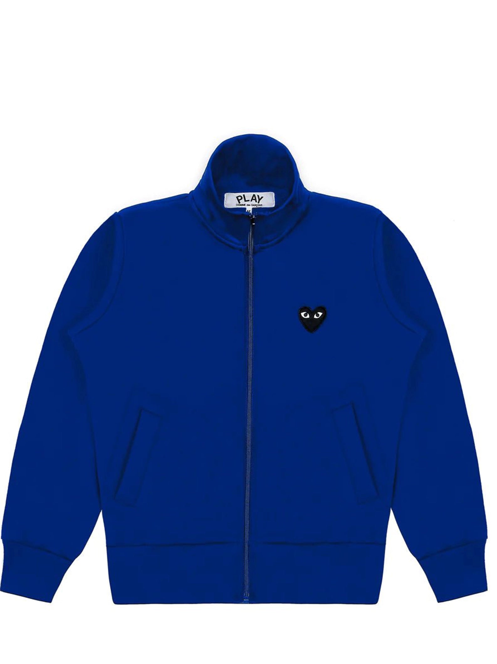 Comme des Garçons PLAY - Sweatshirt zippé - Grand coeur au dos - AZ-T256 - Bleu et Noir-Pulls et Sweats-P1T256