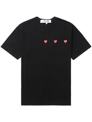 Comme Des Garçons PLAY - AX - T337 T-shirt Triple Coeur - Noir - T-shirts - AX - T337 - 051 - 1 - 5