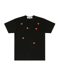 Comme Des Garçons PLAY - AX - T338 T-shirt Coeurs Allover - Noir - T-shirts - AX - T338 - 051